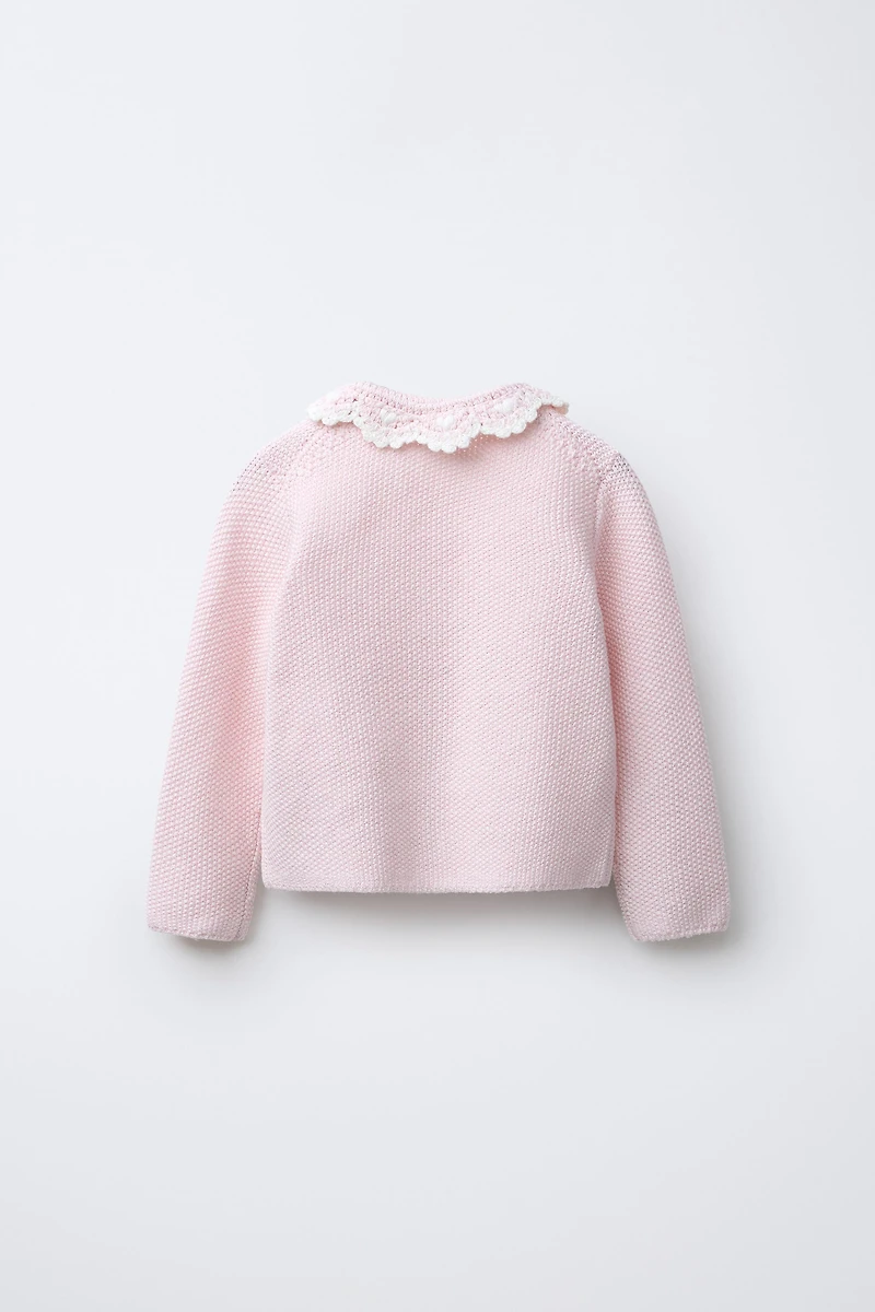 CROCHET COLLAR CARDIGAN