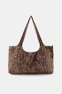 ANIMAL PRINT MAXI COTTON BAG