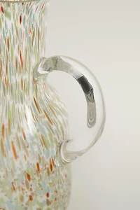 MULTICOLOR GLASS PITCHER