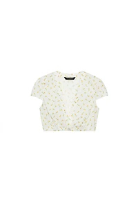 FLORAL POPLIN CROP TOP