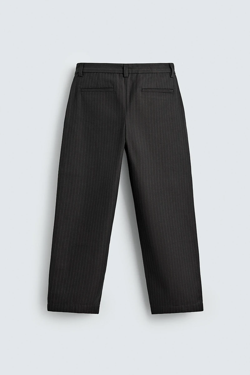 STRIPED TEXTURED CHINO PANTS