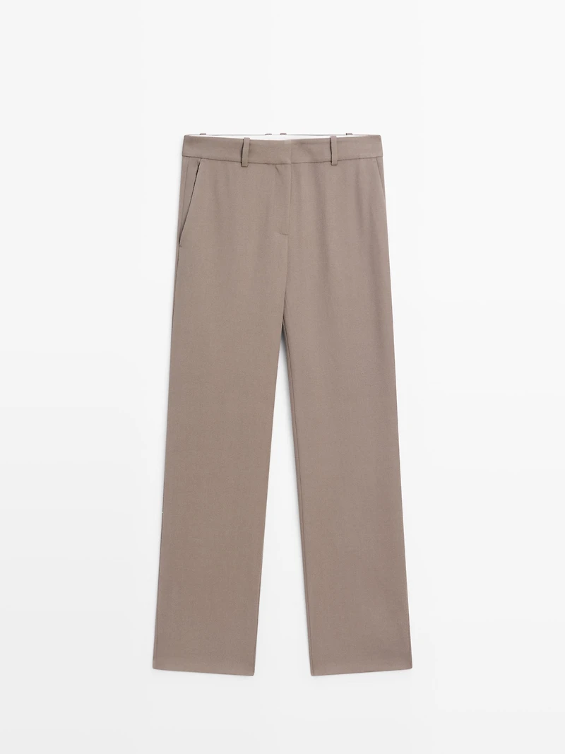 100% wool tailored fit trousers - LIMITED