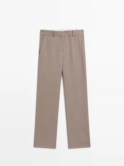100% wool tailored fit trousers - LIMITED