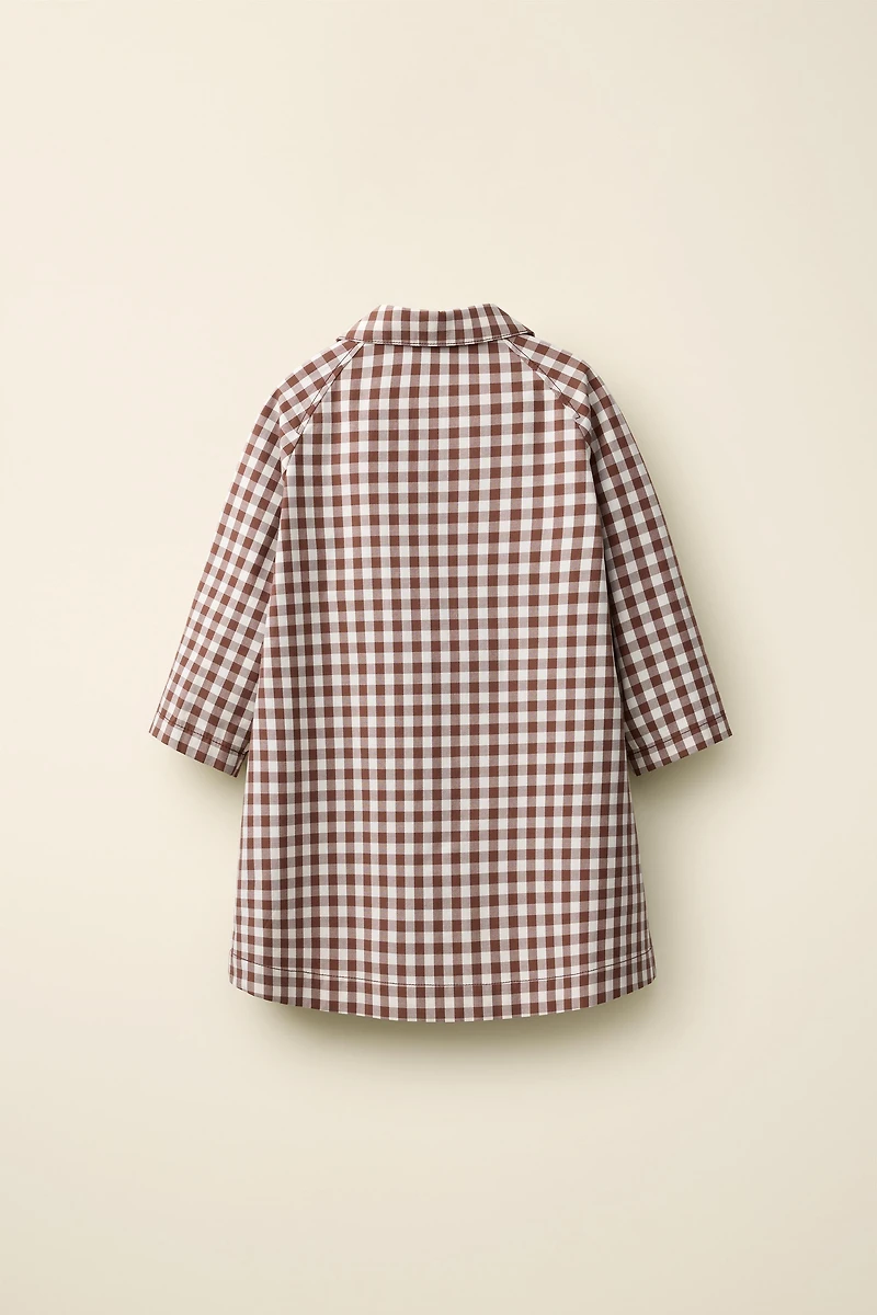 LONG GINGHAM TRENCH COAT CREATED BY CARAMEL LONDON X ZARA