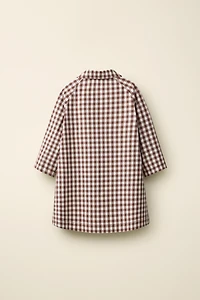 LONG GINGHAM TRENCH COAT CREATED BY CARAMEL LONDON X ZARA