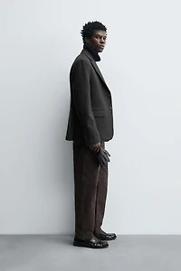 HERRINGBONE TEXTURED BLAZER