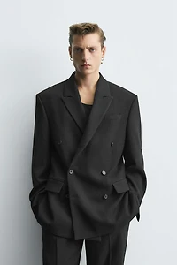 LIMITED EDITION DOUBLE BREASTED PINSTRIPE SUIT BLAZER