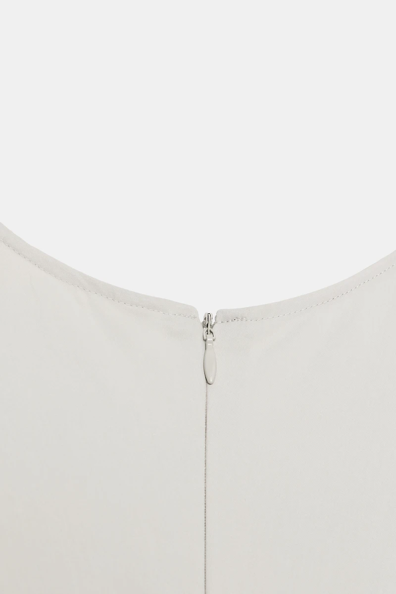 ZW COLLECTION PLEATED POPLIN DRESS
