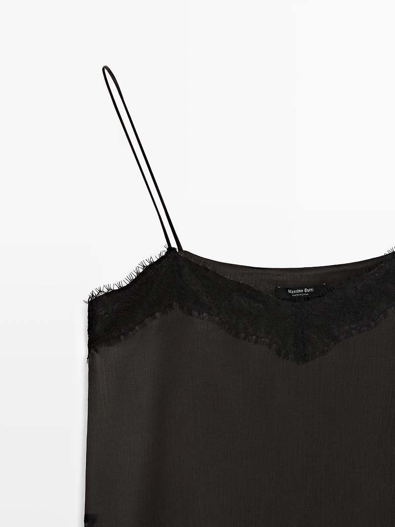 Camisole top with vent details