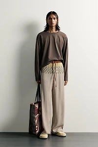 LIMITED EDITION MIXED PRINT FLOWY PANTS