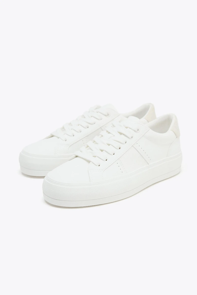 TOPSTITCHING DETAIL SNEAKERS