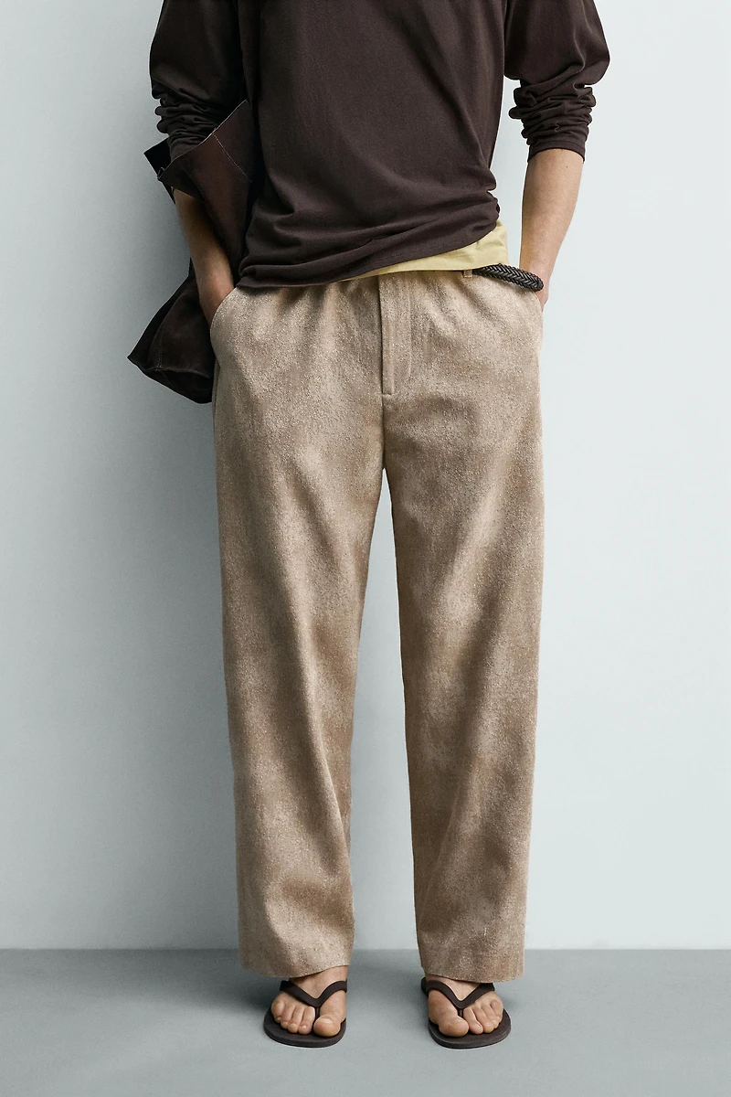 JACQUARD RELAXED FIT CHINO PANTS
