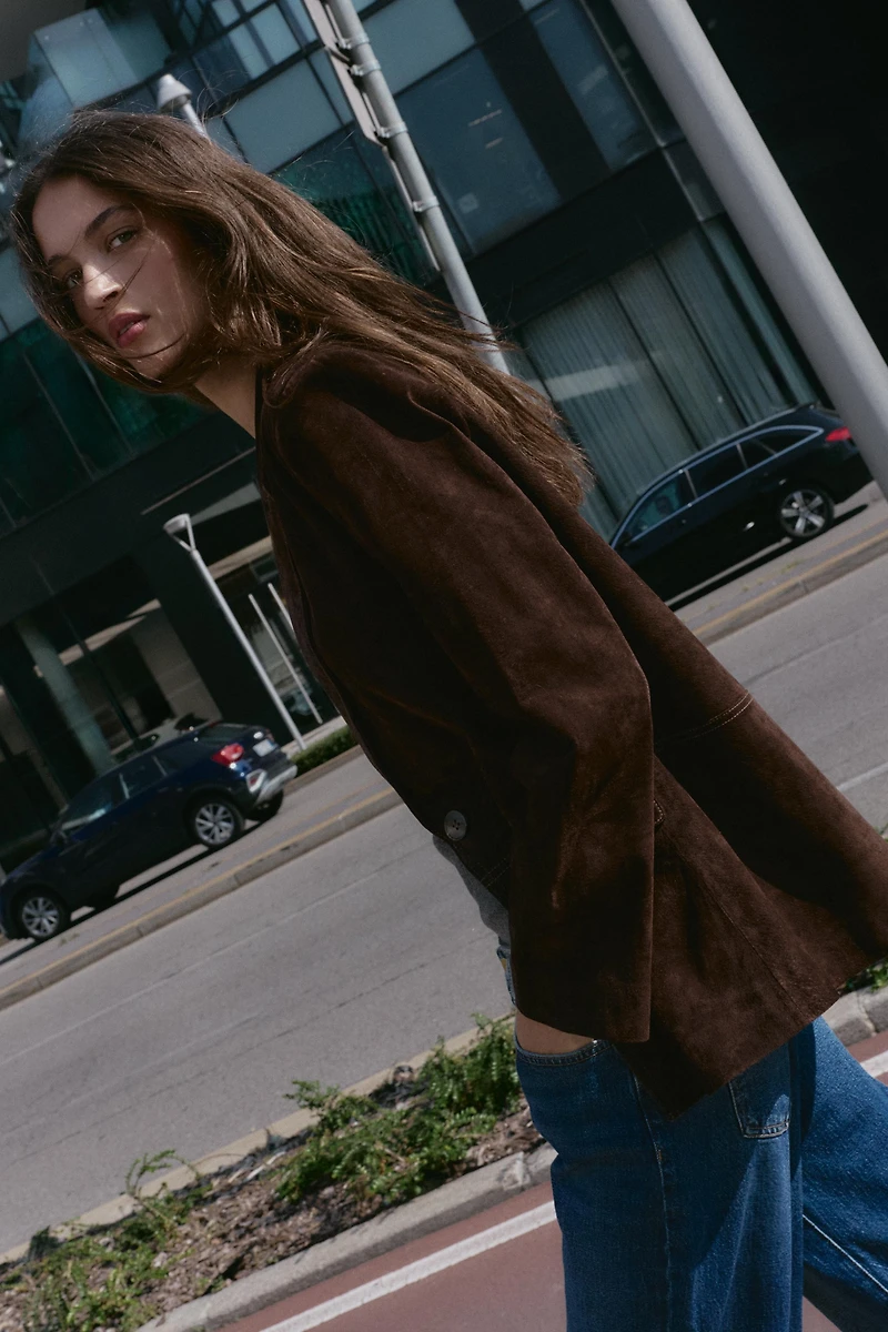 BLAZER 100 % CUIR DROIT