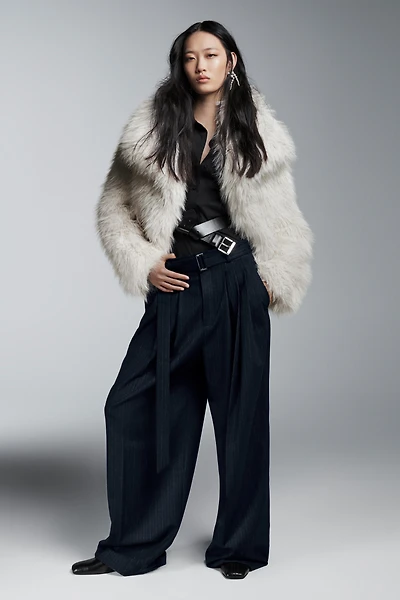 ZW COLLECTION SHORT FAUX FUR COAT