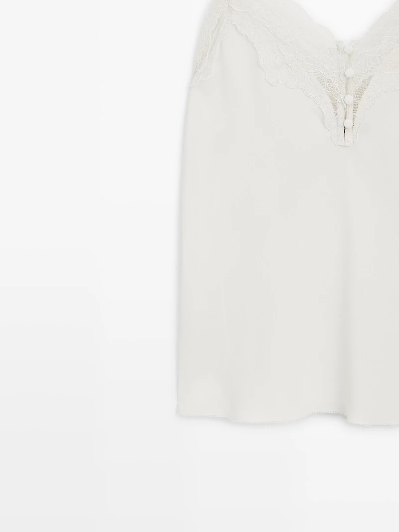 Camisole top with buttons