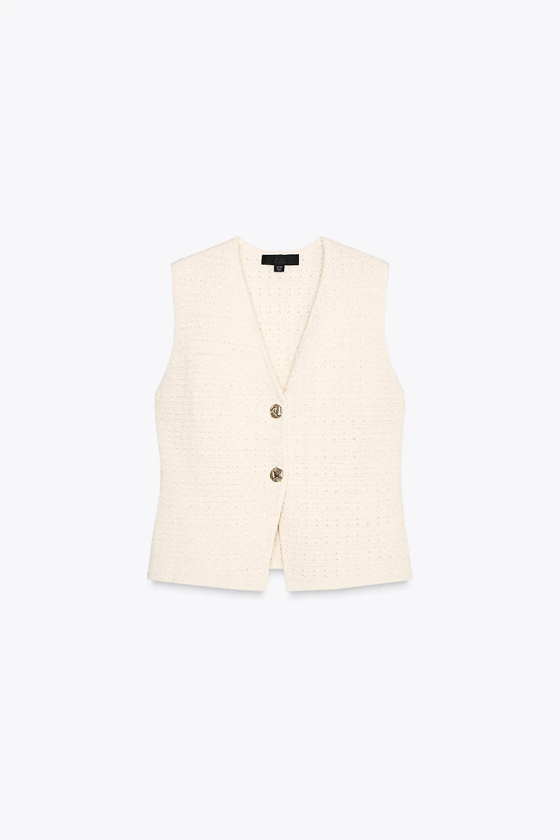 TEXTURED KNIT VEST