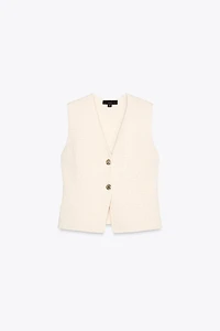 TEXTURED KNIT VEST