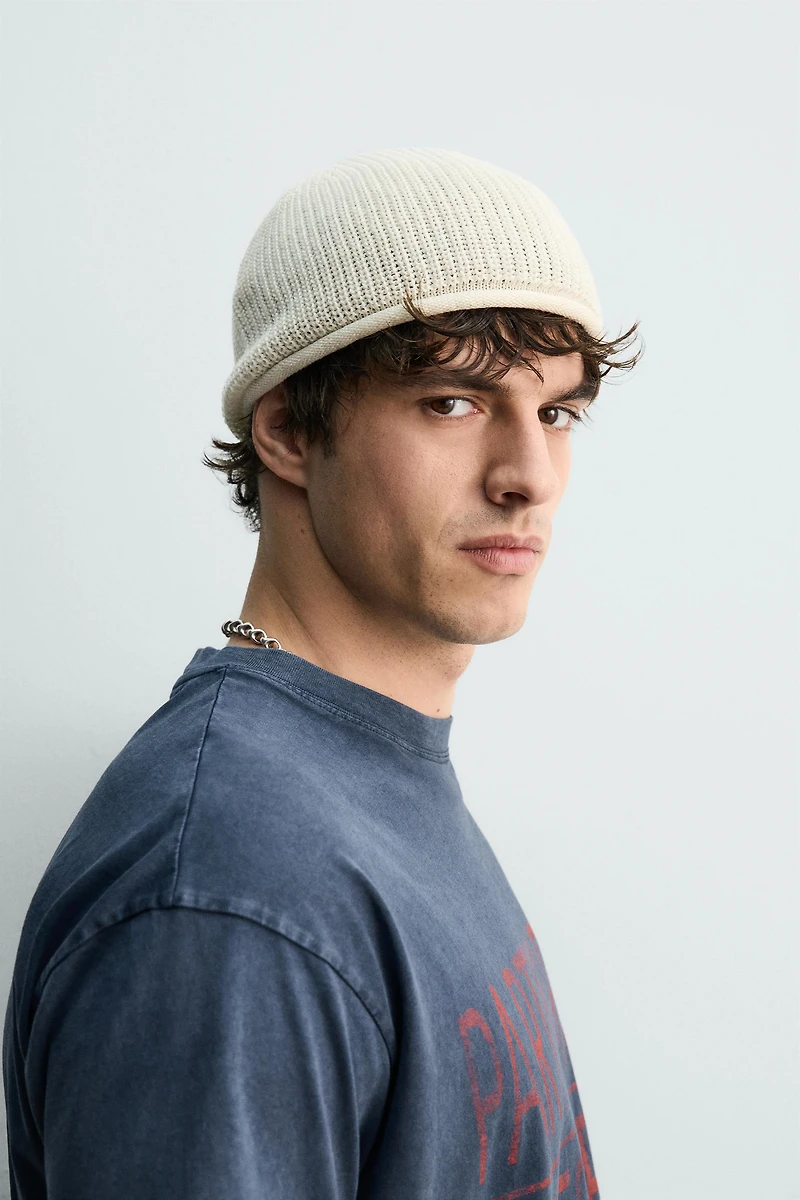 100% LINEN KNIT HAT