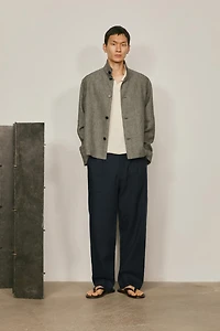 Blouson bomber à chevrons en lin - LIMITED EDITION