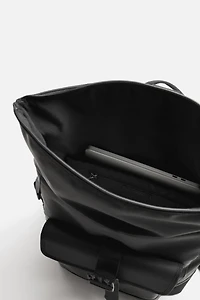 RUBBERIZED FLAP BACKPACK