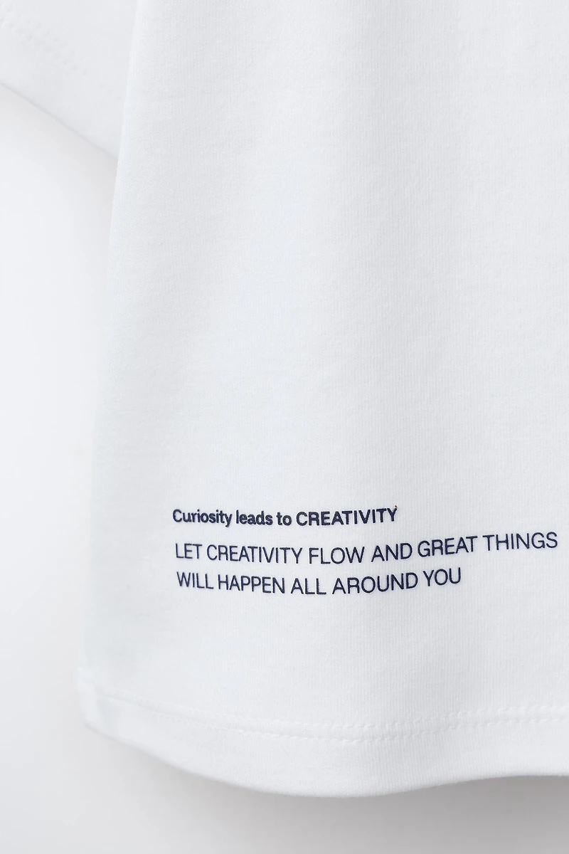 T-SHIRT EN INTERLOCK À INSCRIPTION