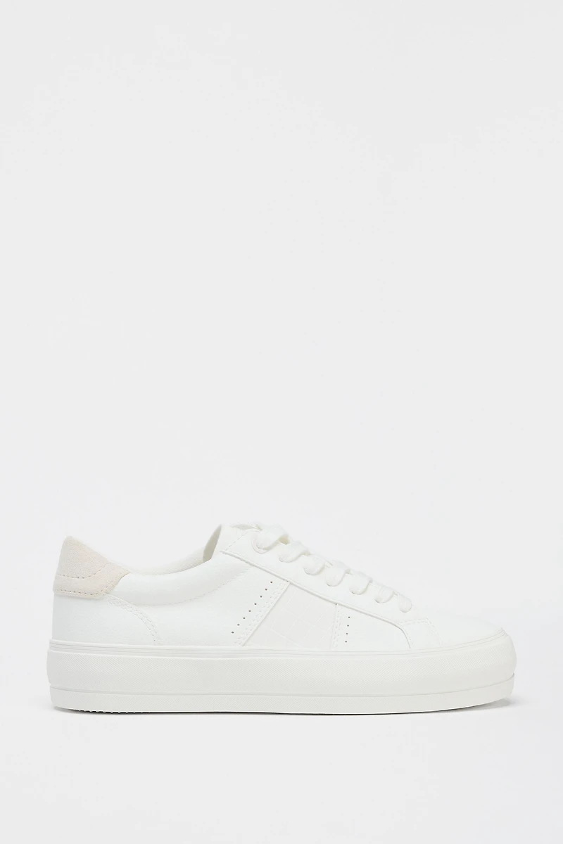 TOPSTITCHING DETAIL SNEAKERS