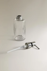 DISTRIBUTEUR SAVON VERRE RELIEF ET MÉTAL