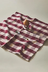 SET OF LARGE CHECK COTTON KITCHEN TOWELS (SET OF 2)