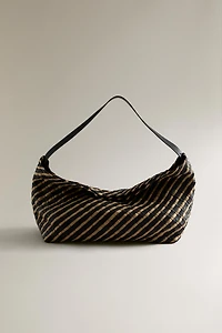WOVEN LEATHER CLUTCH