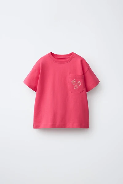 EMBROIDERED POCKET T-SHIRT