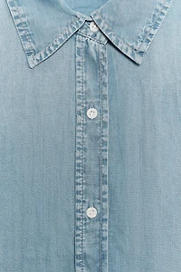 CHEMISE COURTE EN JEAN TRF
