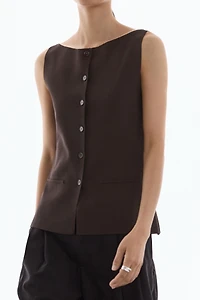 Gilet en maille avec poches