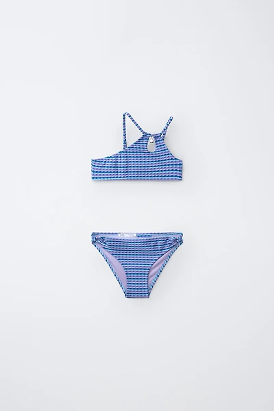 6-14 YRS | TEXTURED STRIPED BIKINI
