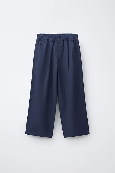 STRAIGHT-LEG COTTON LINEN PANTS