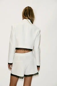 VESTE COURTE DENTELLE