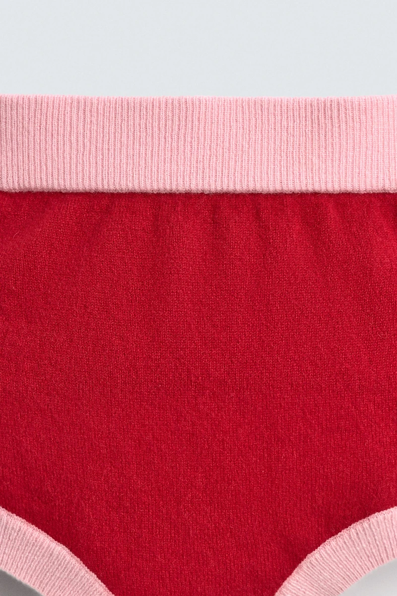 100% CASHMERE KNIT SHORTS HARRY LAMBERT FOR ZARA X DISNEY