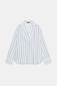 BLOUSE IMPRIMÉE À RAYURES