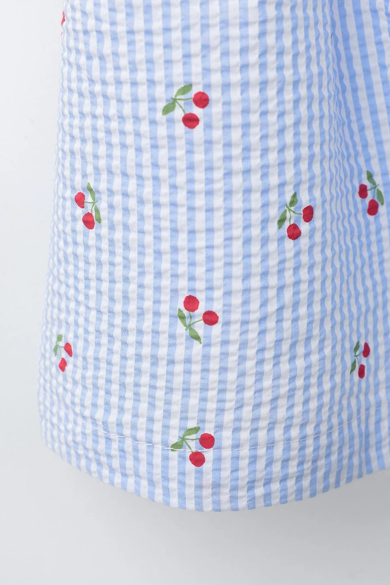 ROBE BIMATIÈRE SEERSUCKER IMPRIMÉE