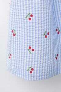 ROBE BIMATIÈRE SEERSUCKER IMPRIMÉE