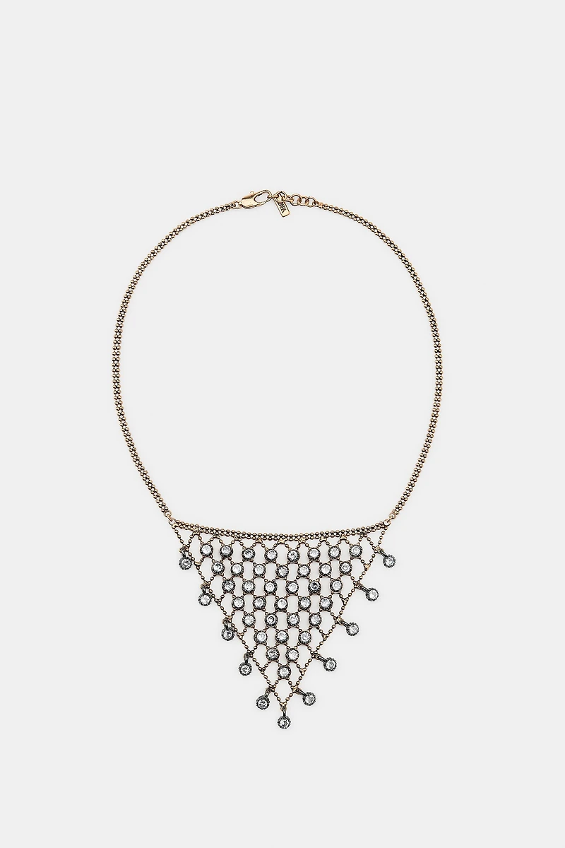 JEWELED TRIANGLE NECKLACE