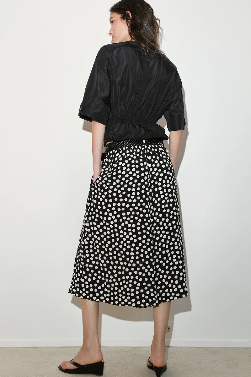 POLKA DOT CULOTTES WITH BELT