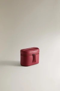 MINI RIGID LEATHER MAKEUP BAG