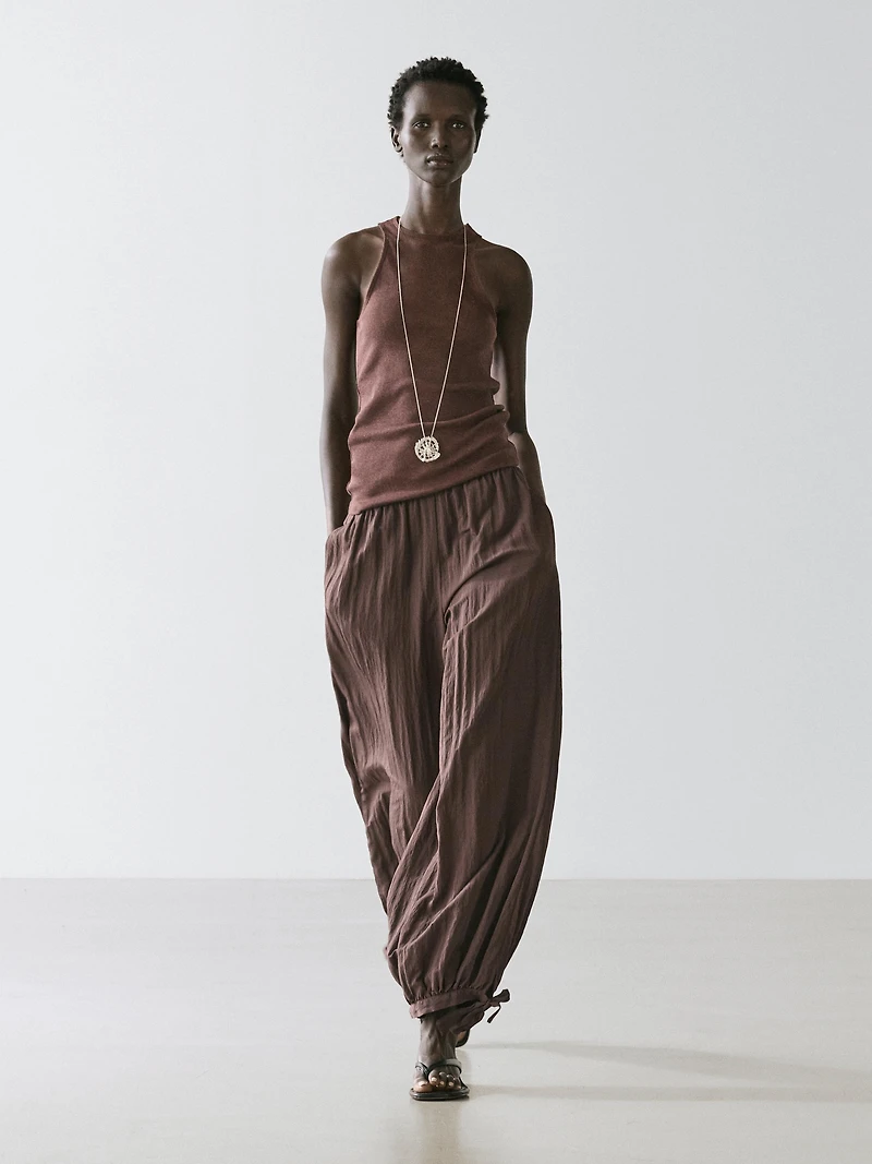 Pantalon fluide bouffant