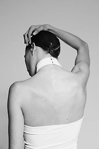 POLYAMIDE HALTER TOP
