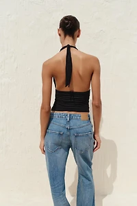 DRAPED HALTER TOP