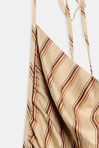 FLOWY STRIPED HALTER TOP
