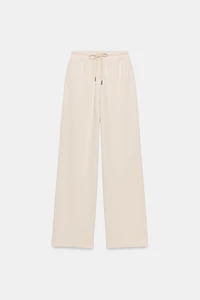 WASHED EFFECT INTERLOCK PANTS