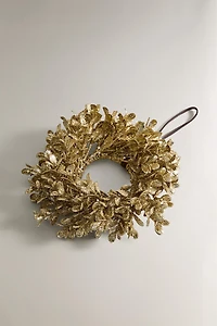 DÉCORATION COURONNE PAILLETTES DE NOËL