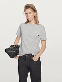 T-shirt à col rond 100 % coton interlock