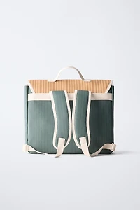 MULTICOLORED STRIPE SCHOOL SATCHEL